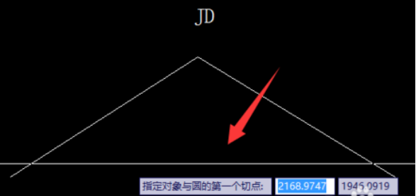 CAD中怎么根據(jù)切線交點(diǎn)繪制曲線