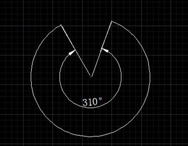 CAD中如何標注大于180度的角度