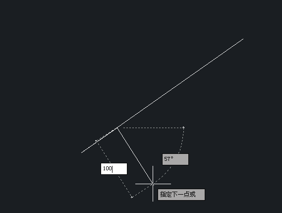 CAD怎么在直線的任意一點(diǎn)畫另一條直線