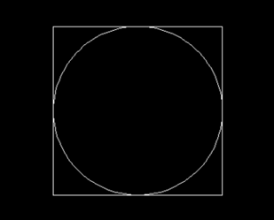 CAD如何在正方形里繪制內(nèi)切圓？