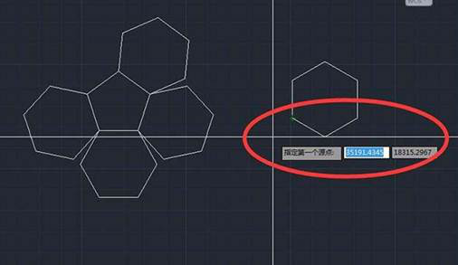CAD多個(gè)六邊形對(duì)齊的方法